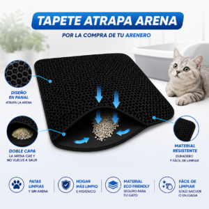 Tapete para arenero, limpia patitas